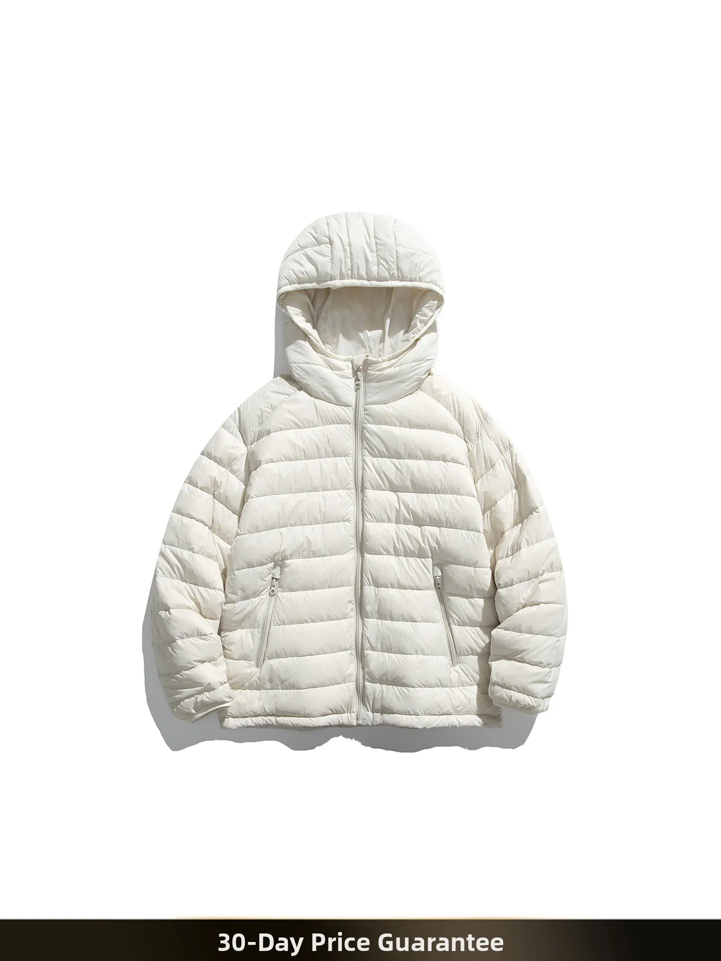 

Nted American Retro Color Simple Men's Hooded down Jaet Winter White Du Feather Warm Outerwear Youth ular Sle