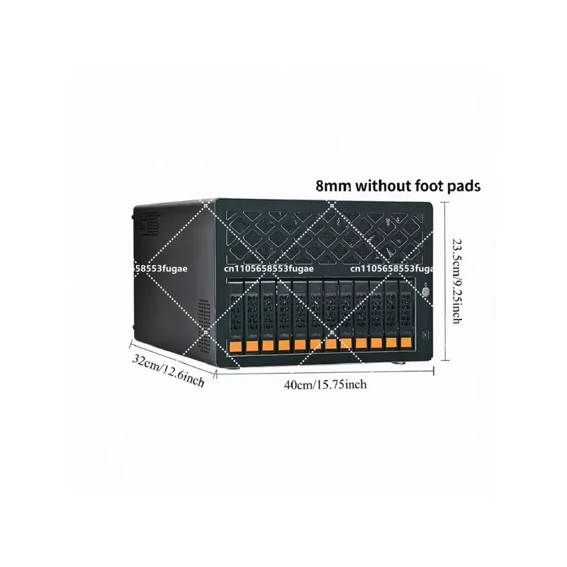 12 Bay Hot Swap Server Chassis for ATX Motherboard NAS Storage Case for Network Data Industrial PC