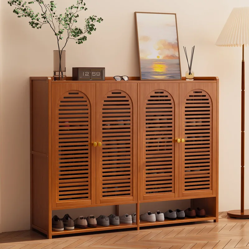 Design Rattan Luxury Shoe Cabinet High Quality Luxury Wooden Shoe Cabinet Entryway Apartments Scarpiere Per Scarpe Furniture