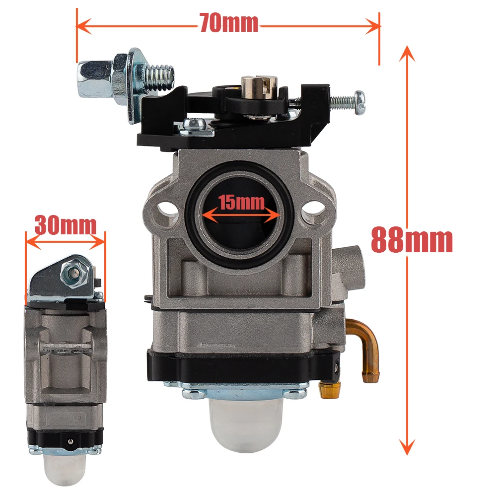 15mm Gasoline Grass Trimmer Accessories Brush Cutter Engine Carburetor 40-5 44-5 43cc 52cc 40F-5 44F-5 l Grass Cutter Engine