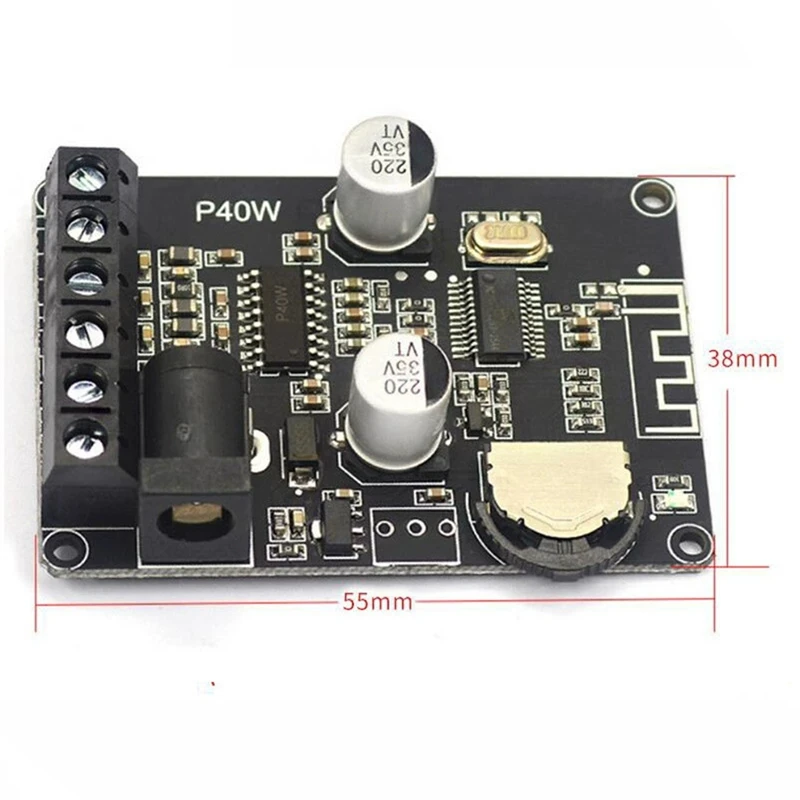 Super Sale Stereo Bluetooth Power Amplifier Board 24V High Power Digital Amplifier Module XY-P40W