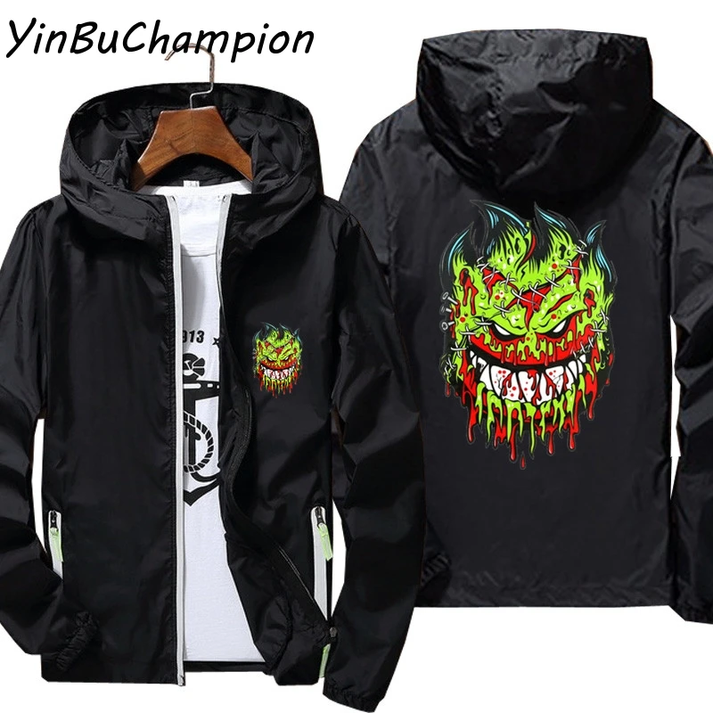Chaqueta fina Ripper Spitfire Zombie Wheels para hombre, cortavientos, ultraligera, para playa, ciclismo, camping, piloto, camiseta, abrigos deportivos 6XL 7XL