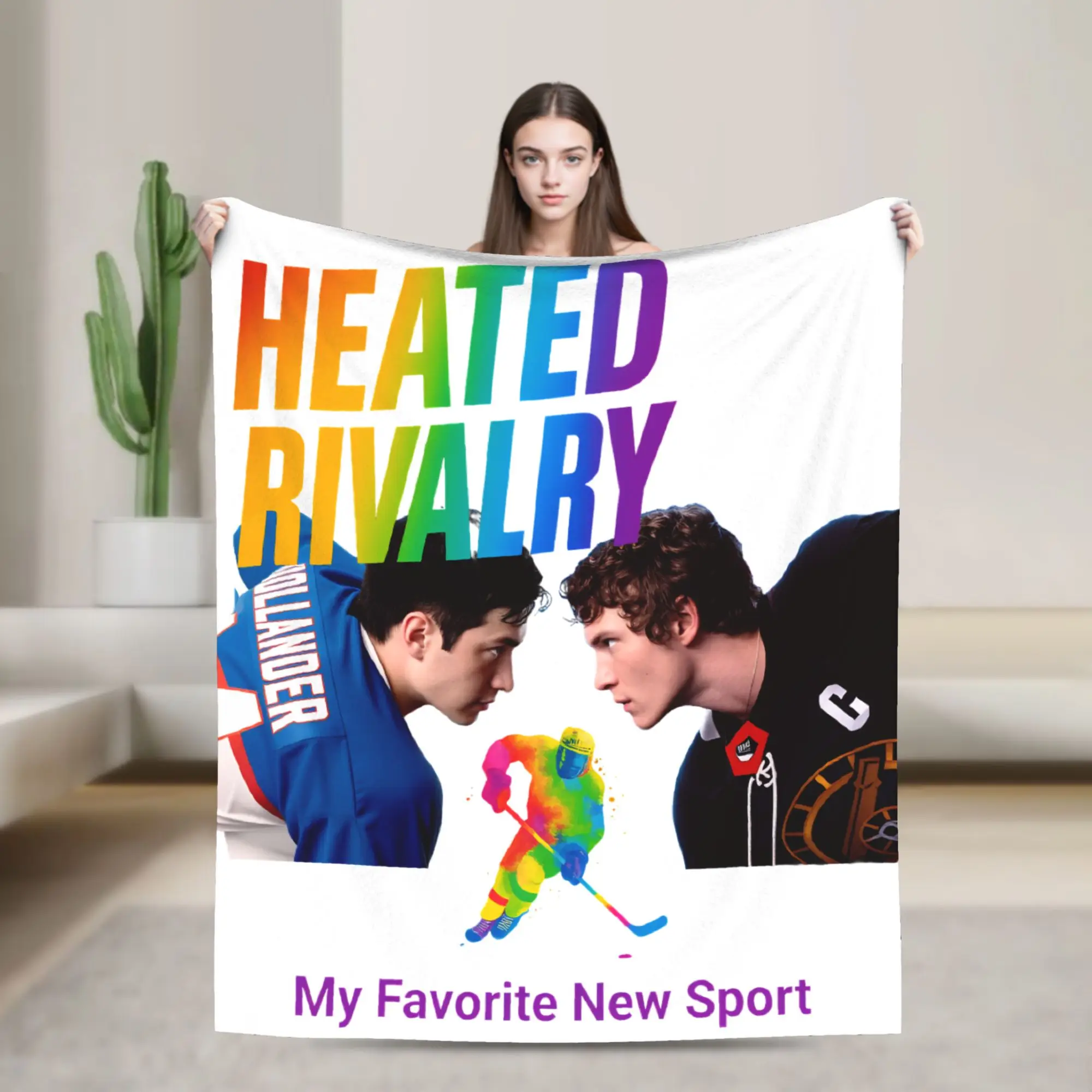 Shane Hollander & Ilya Rozanov Blanket Heated Rivalry Flannel Awesome Warm Throw Blankets for Coverlet Autumn/Winter