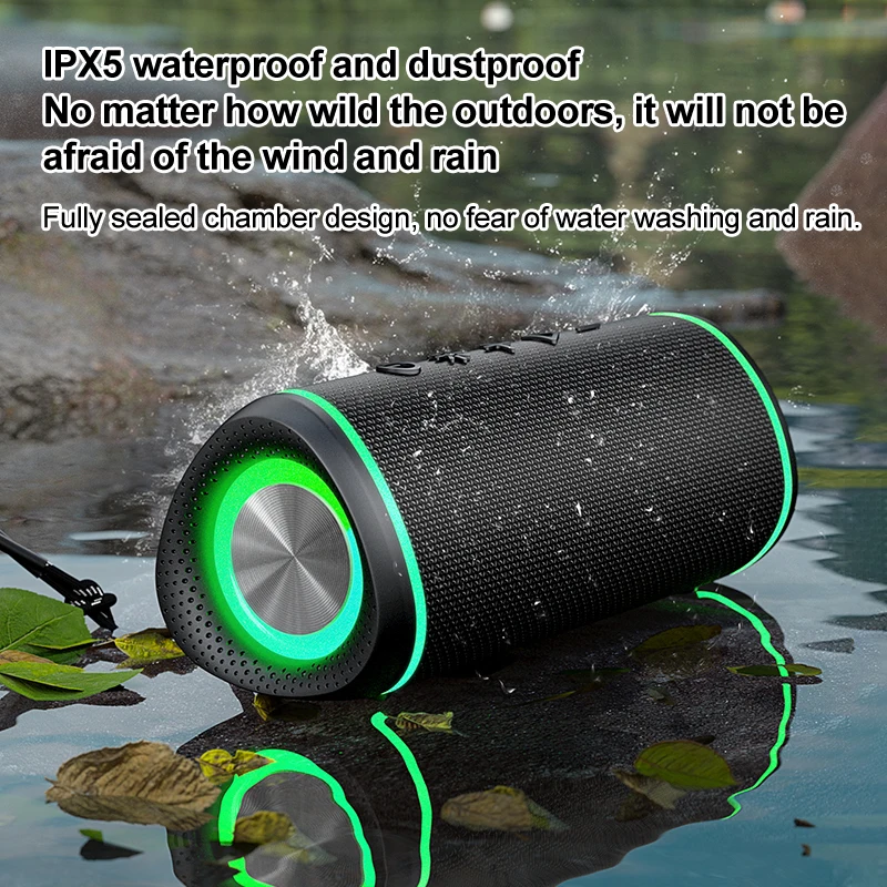 

TWS Connect Caixa De Som Bluetooth Speakers Super Quality Subwoofer Outdoor Sports IPX5 Waterproof portable Sound Column AUX/TF