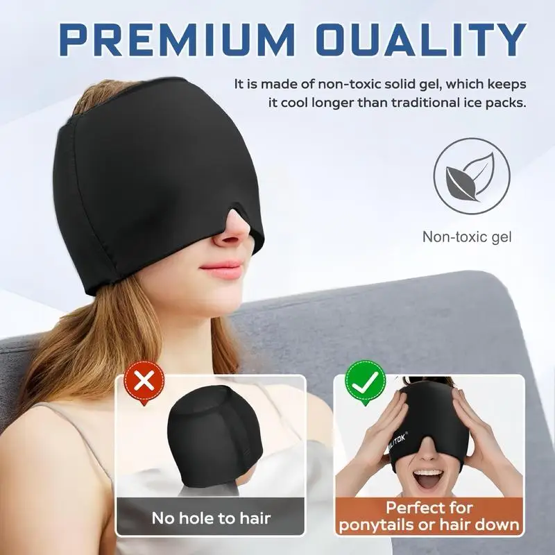 

[Mother's Day Gift] Ice Gel Head Wrap for Headache, Migraine, and Stress Relief – Perfect for Home or Office Use