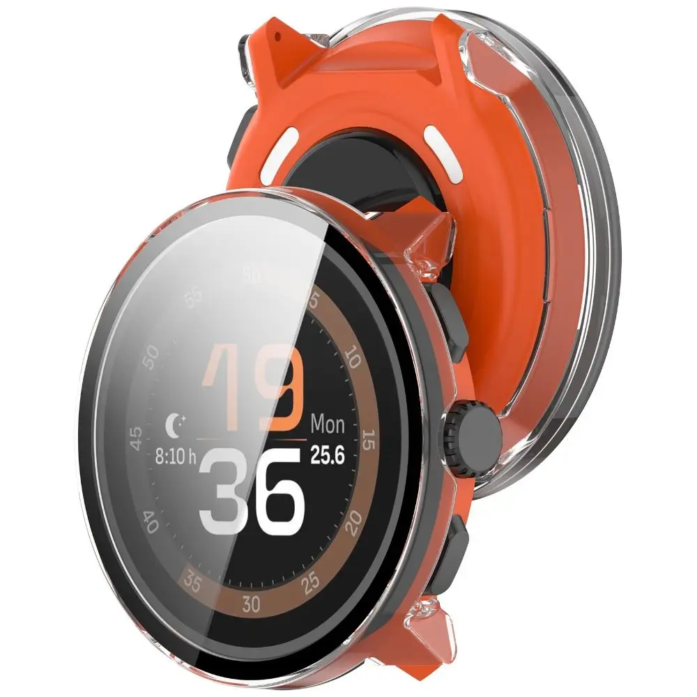 PC + حافظة واقية مقسى تغطية كاملة غطاء شاشة ممتص للصدمات غطاء حماية مضاد للخدش لـ Suunto Run