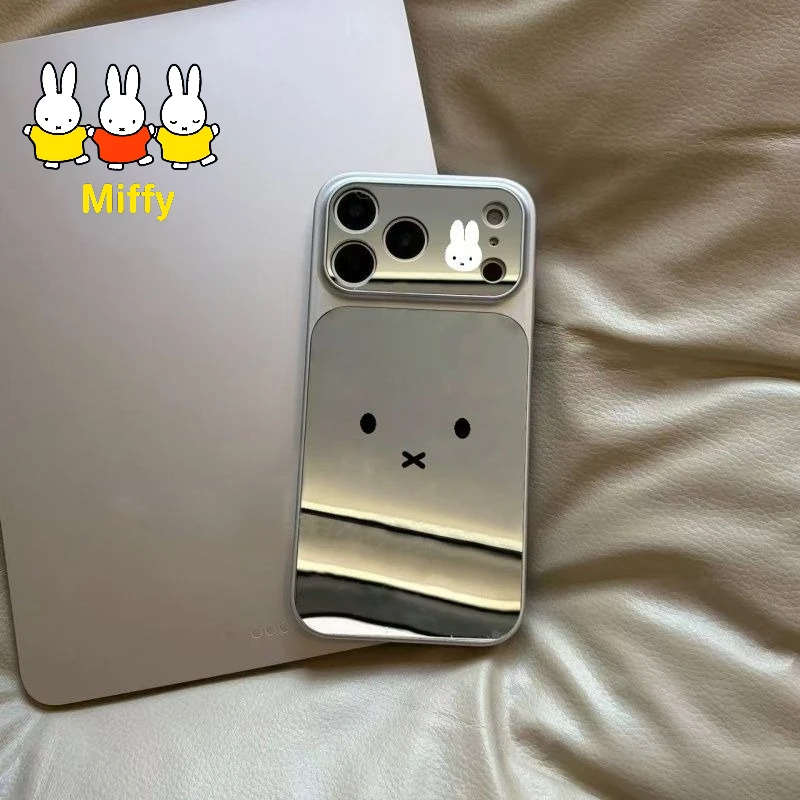 Kawaii Miffy Phone Case Featuring Cute Cartoon Miffy Expression 17Promax 16Pro 15Plus 14Promax 14Pro 13Promax 12 11