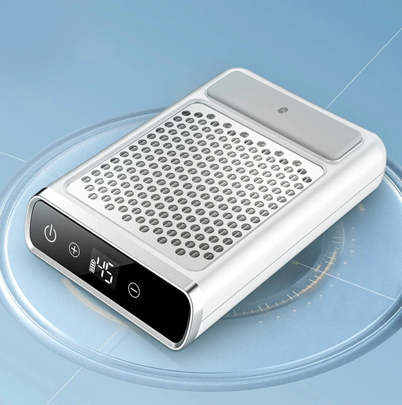 4500RPM Fan Speed ​​LCD Touch Screen Rechargeable  Art Vacuum Cleaner with Hand Pad Nail Duster Nail Fan Nail Art Machine