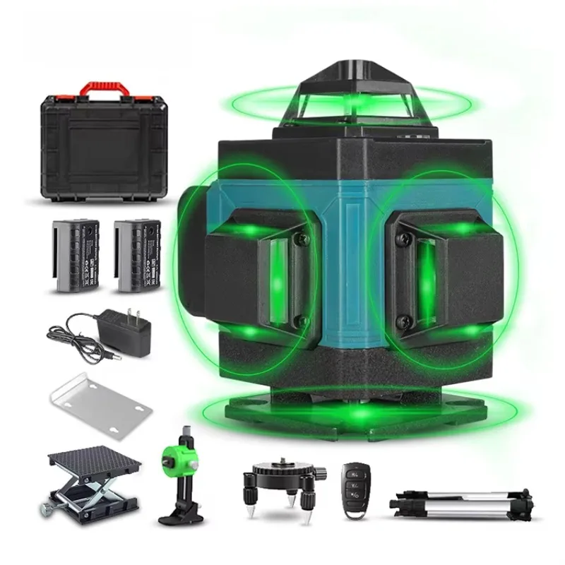 

Высокое качество 12/16 Line 4D зеленый свет высокоточные промышленные инфракрасные автоматические лазерные уровни для укладки напольной плитки