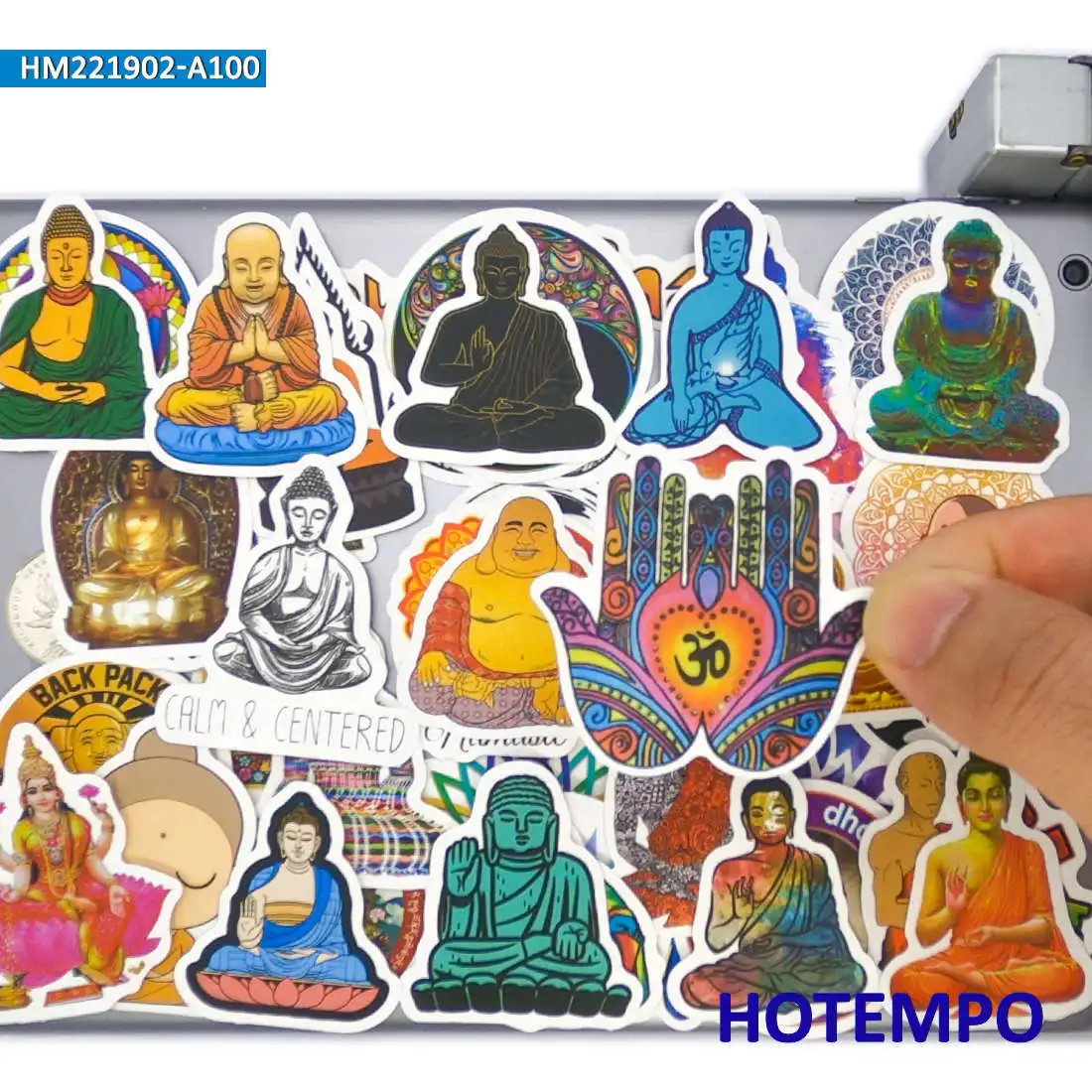 20/30/50/100PCS Buddhism Art Stickers Namaste Chakra Buddha Decals for Laptop Scrapbook Luggage Skateboard Car Phone Sticker Toy