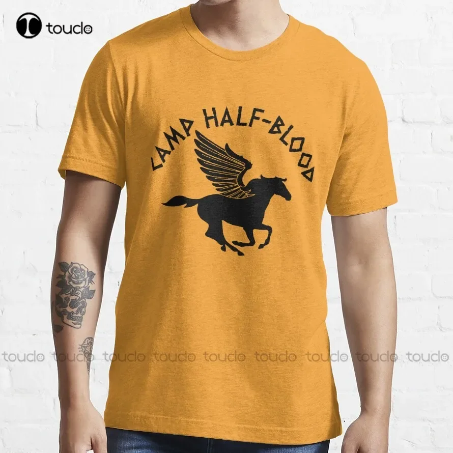 

Трендовая футболка Camp Half-Blood, рубашки для рыбалки для мужчин, хлопковые уличные простые винтажные повседневные футболки Xs-5XL, дышащий хлопок