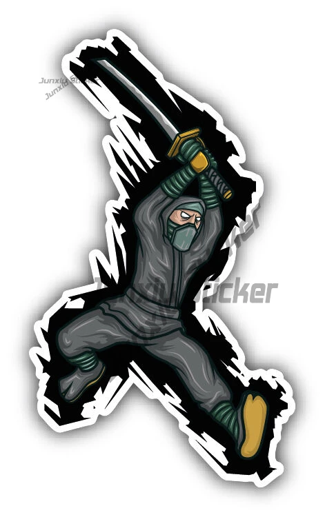 

Creative Ninja Warrior Stickers Car Bumper Cover Scratches Decor Graphic Decal Forest Tent Camping Sticker Car Decoration Acces