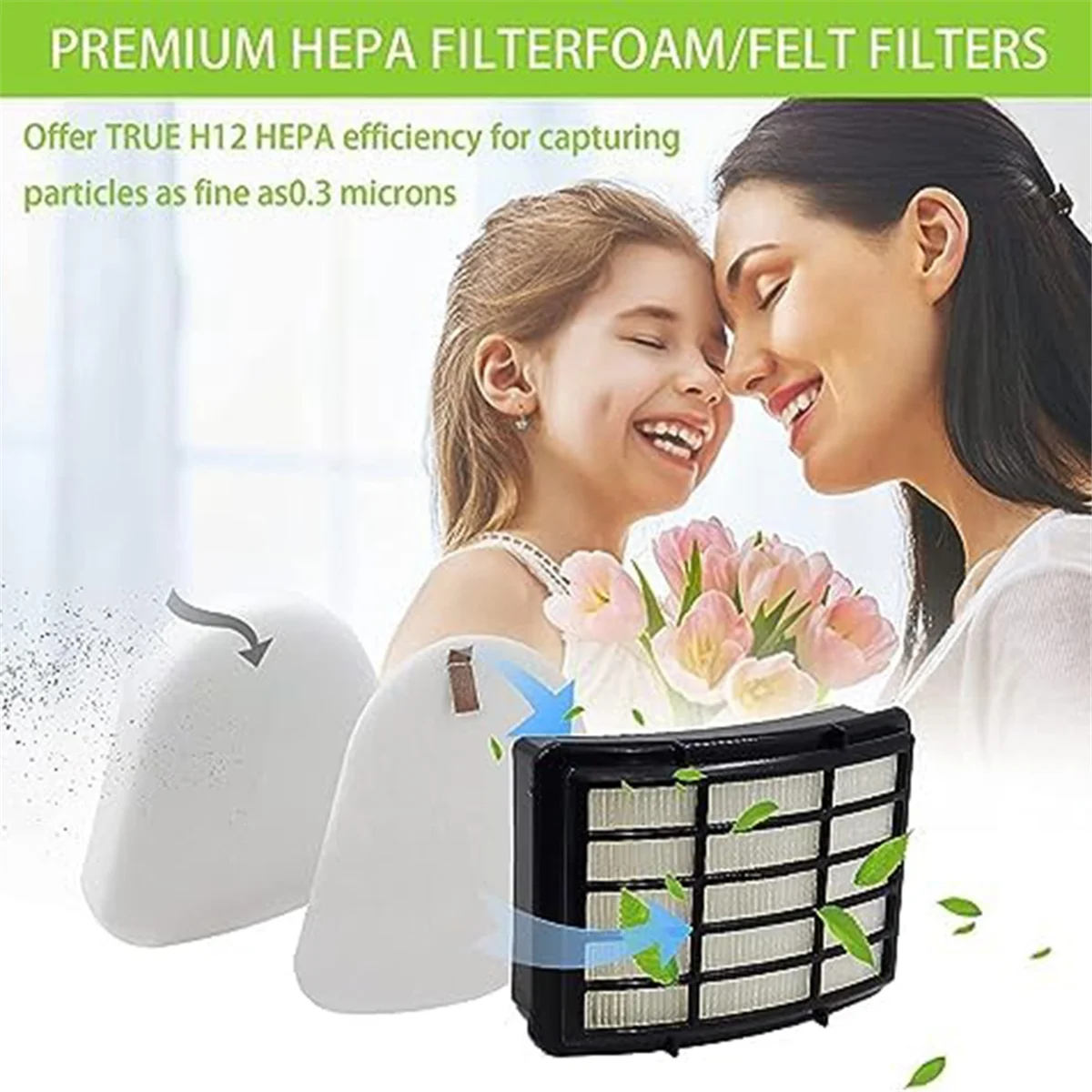 AC66 für Shark NV360 NV356E NV352 Navigator Lift-Away Deluxe Standstaubsauger-Ersatzfilter, NV350 NV351 NV355 NV357