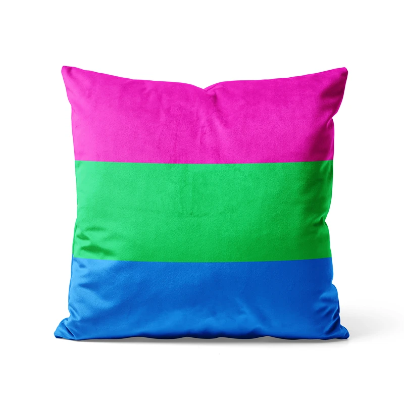 

Gaslight Gatekeep Girlboss Polysexual Pride Flag Rainbow LGBT Throw Pillow Covers Cushion Cases Pillowcases for Sofa 45cm x 45cm