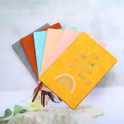 Caderno de couro personalizado para jardim de infância, diário, escola, material de escritório, diário, presentes do dia do professor, atacado