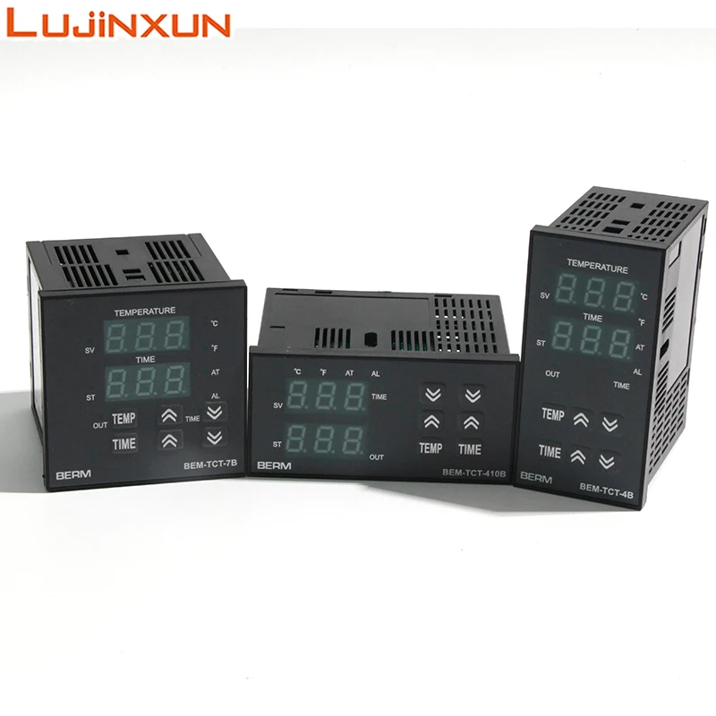 LUJINXUN controlador de temperatura con pantalla Digital inteligente, termostato integrado de temperatura y tiempo, estampado en caliente
