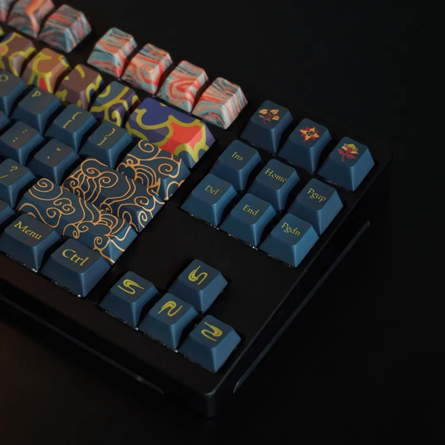 Ancient Age 129 Keys Cherry Keycaps PBT Thermal Sublimation Dunhuang for 60/64/84/98/108 Gaming Mechanical Keyboard MX Switch