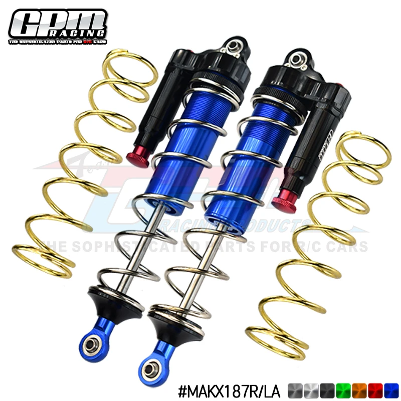 

GPM Aluminum 6061-T6 Rear L-Shape Piggy Back Adjustable Spring Dampers 187Mm