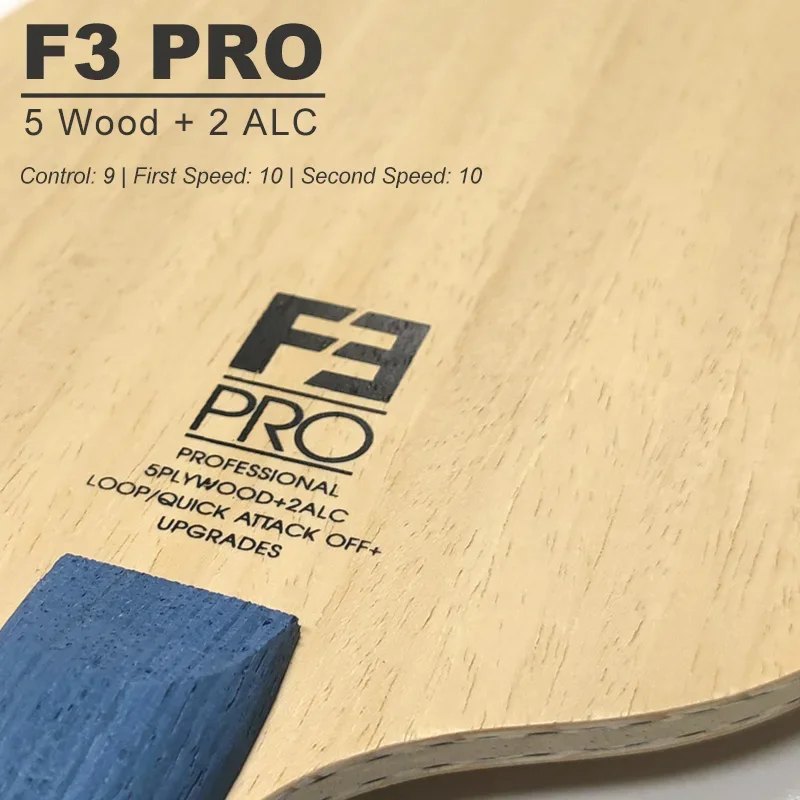 Genuine Sanwei F3 PRO Table Tennis Blade, Ping Pong Racket, Premium Ayous Surface, Off +, Arylate Carbon, 5 + 2 ALC