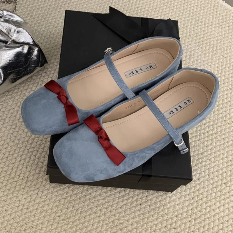 

Туфли Мэри Джейн на плоской подошве с круглым носком и узлом-бабочкой, женская удобная повседневная обувь, осенне-весенняя элегантная брендовая обувь, женская обувь