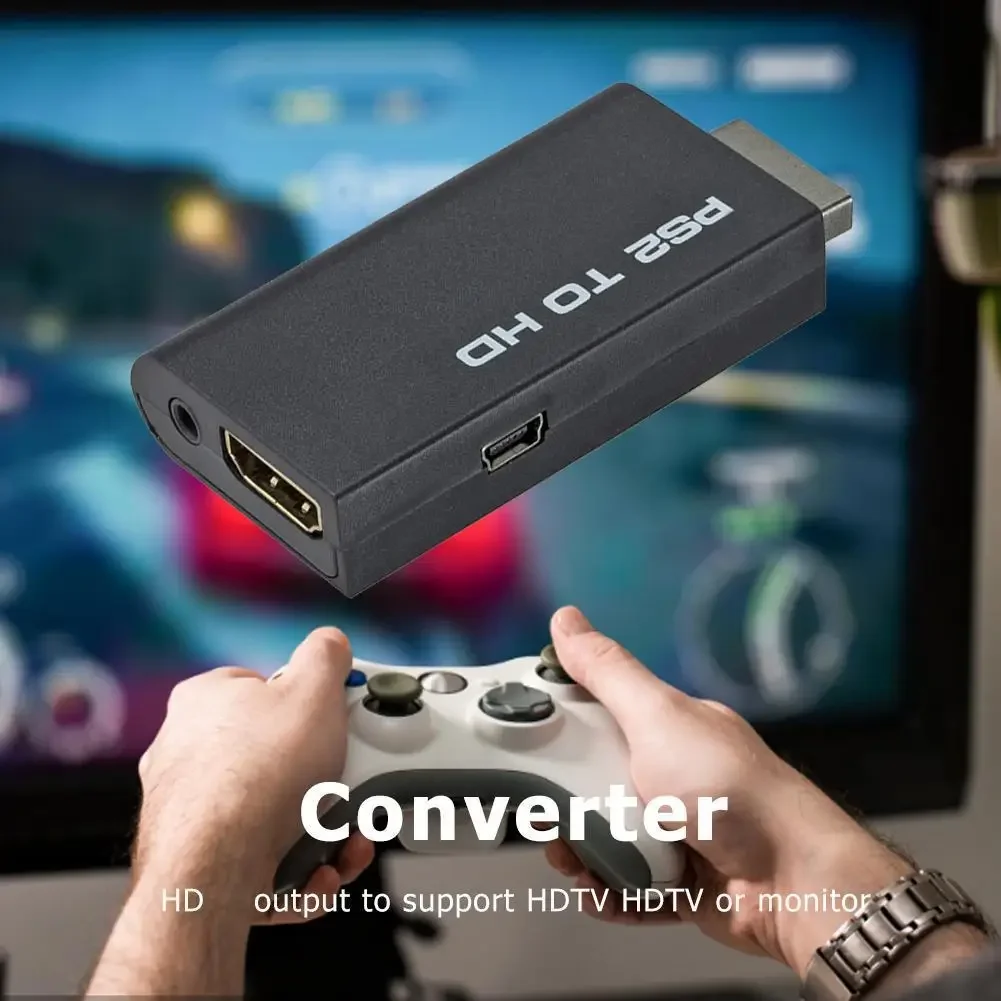 For PS2 to HDMI-Compatible Audio Video Converter Game Console to HDTV Monitor Adapter Protector Display Connector Accessory