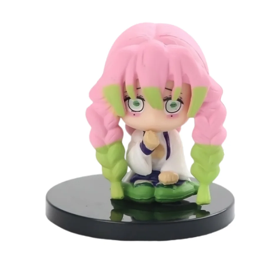 5pcs Set Q Versie Demon Slayer Zitten Spook Pop Tanjiro Nidouzi Inosuke Zenizu Figuur Action Figure Movie Model kid speelgoed Gift