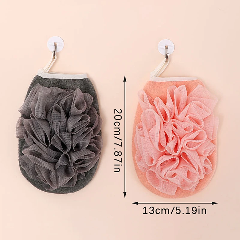 Exfoliating Double-Sided Gloves Body Cleaning Bath Flower Bathroom Shower Ball Body Scrubber Bath Sponge Towel Bathroom Tool