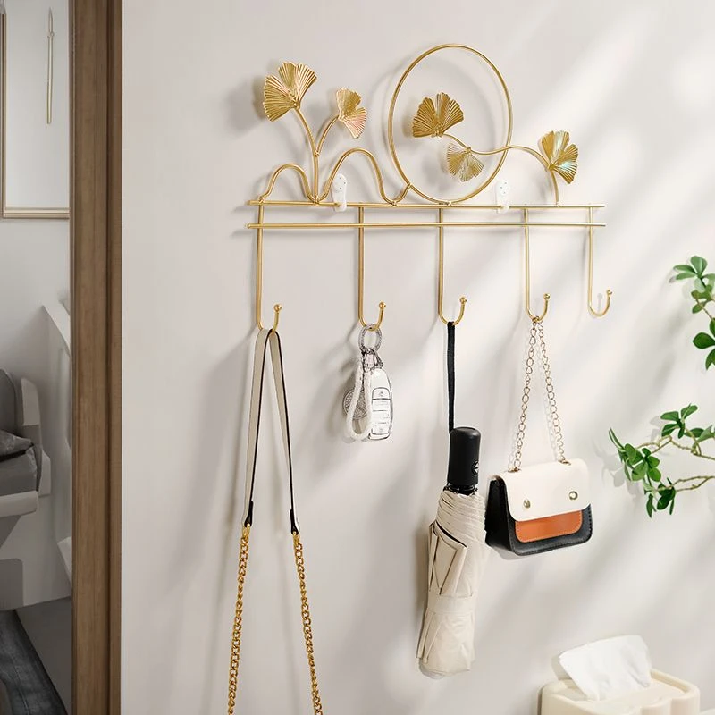 

Modern Decorative Hook for Living Room Foyer Fitting Room Bedroom Dormitory Clothes and Hat Hooks Non Perforated Iron Coat Racks