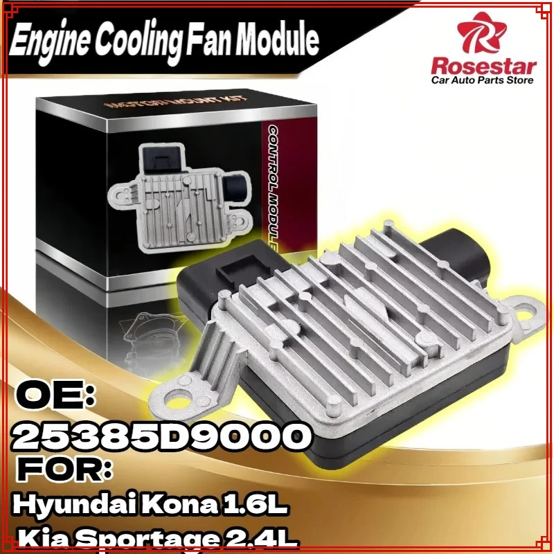 

New Radiator Fan Control Module for Hyundai Kona 1.6L Kia Sportage 2.4L, Fits 25385-D9000