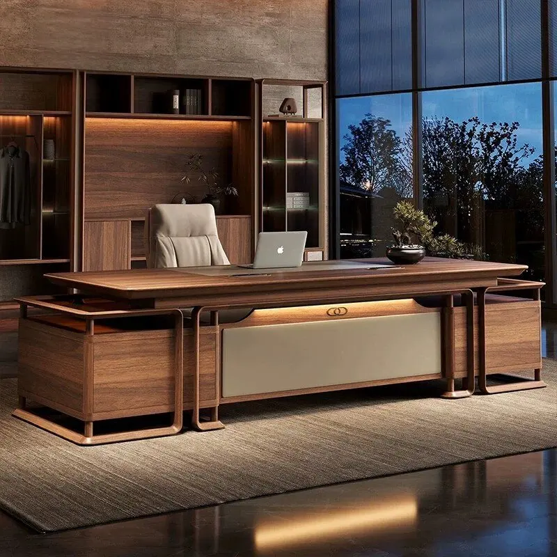Computer desk Modern high-end North American black walnut desk