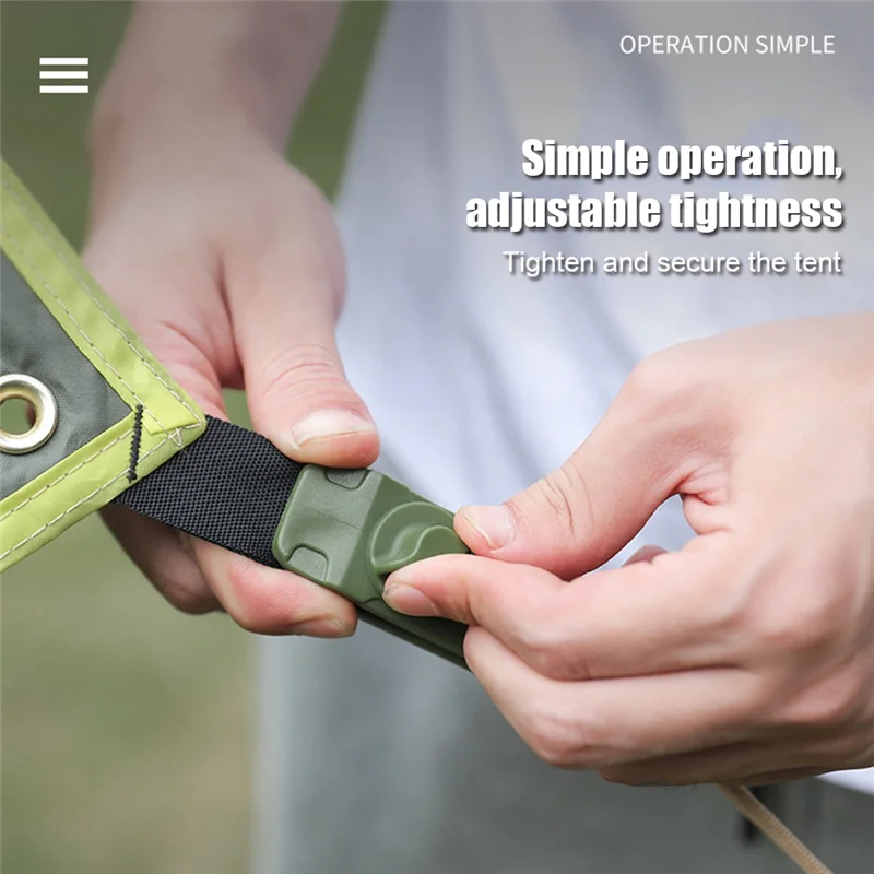 

10Pcs Outdoor Camping Tent Windproof Reusable Fixing Shark-Clips Clamps Tarp Cord Buckle Tensioner Tent