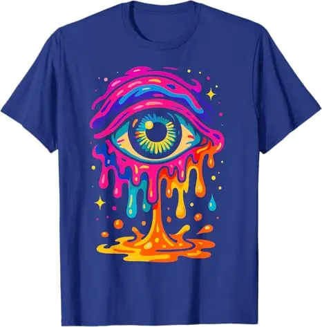 Eye Trippy Vaporwave EDM Rave Festival House Techno T-Shirt Y2k Women Men Fashion Rave Dance Culture Graphic Saying Tee Clothing