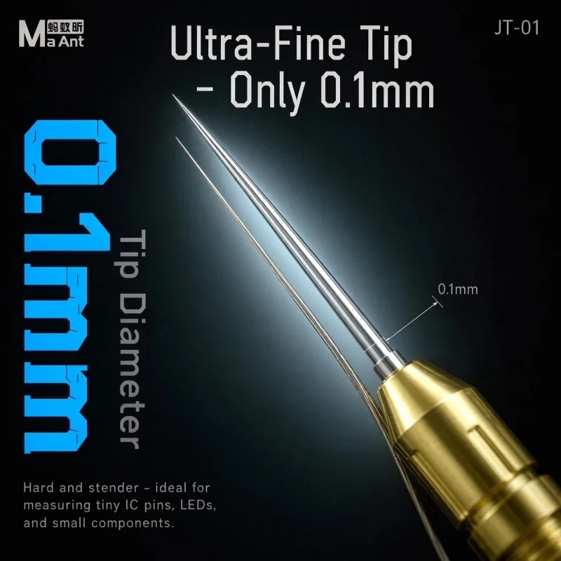MaAnt JT-01 Blue Tube Extender Probe Tip 0.1mm Superfine Stainless Steel Needle For Digital Multimeter Test Pen PCB Repair Tools