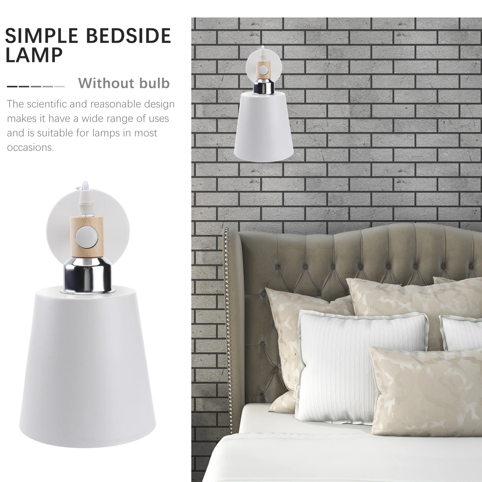 

Nordic Wall Lamp Bedroom Living Room Modern Wooden Iron Material Home Decor Anti Oxidation Layers Stylish Practical