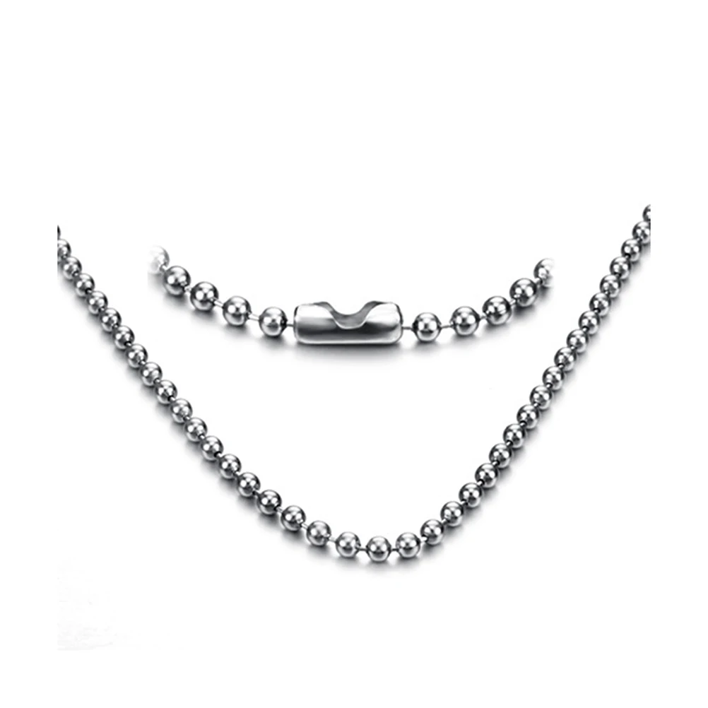 

Titanium Steel Bead Chain 2 4mm Round Necklace for Women Stainless Classic Pendant Bracelet Accessories Acid Resistant High