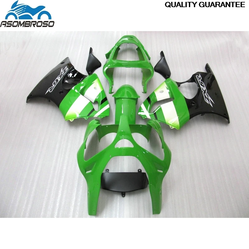 All New Injection Motorcycle for Kawasaki Ninja ZX6R fairing kit 2000 2001 2002 green white black set zx6r 00 01 02 14