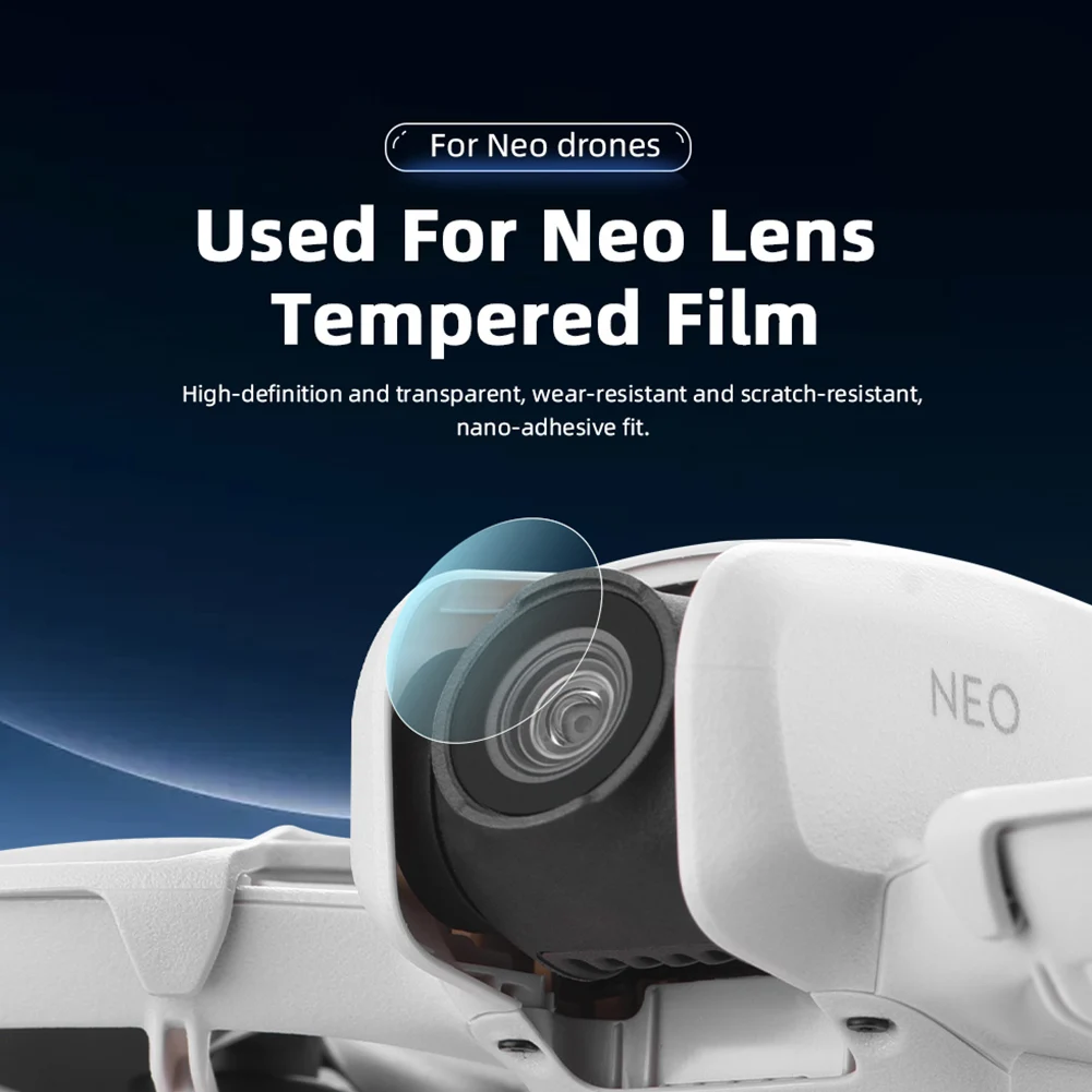 Tempered Glass Lens Screen Protector Anti-scratch Drone Camera Lens Tempered Film Tempered Glass Cover for Neo Drone Accessories