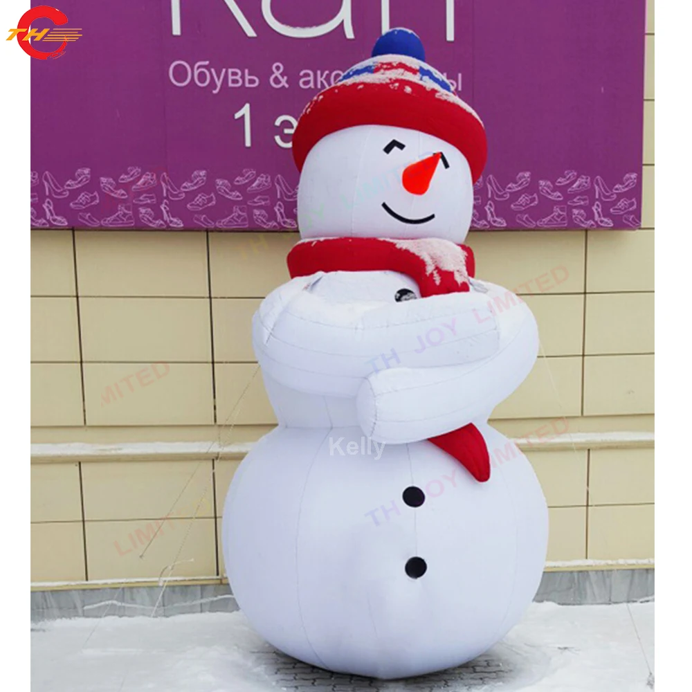 Bonhomme de neige gonflable de noël, livraison rapide, dessin animé, décoration de vacances de noël, réplique publicitaire à vendre