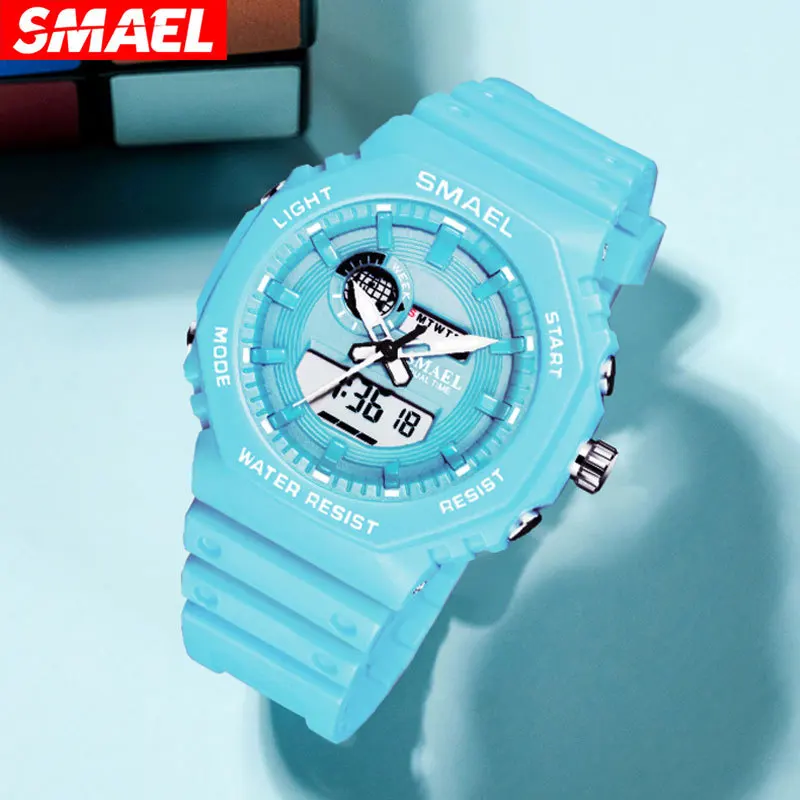 Smael 8037 Electronic Watch Female Student Good-looking Candy Color Waterproof Multifunctional Electronic Watch