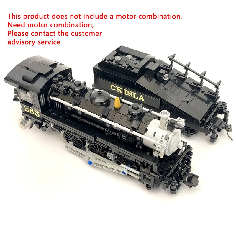 

City Car Model MOC Building Bricks 0-6-0 Steam Locomotive Train Modular Technology Assemble Children Toys Suit Gifts Holiday