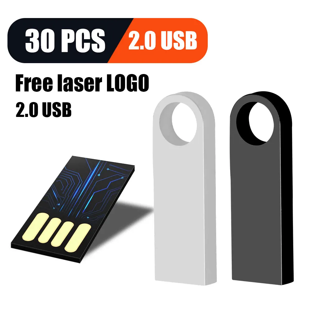 

30PCS/lot Mini usb flash pen drive 32GB 16GB 8GB 4GB for phone usb flash drive pendrive 64gb memoria with usb stick key ring