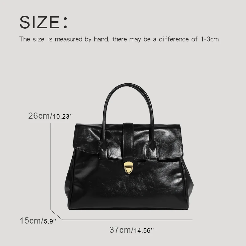 England Style Tote Bags For Women Luxury Designer Handbag And Purse 2024 New In PU Vintage Lock Large Capacity Underarm Shoulder