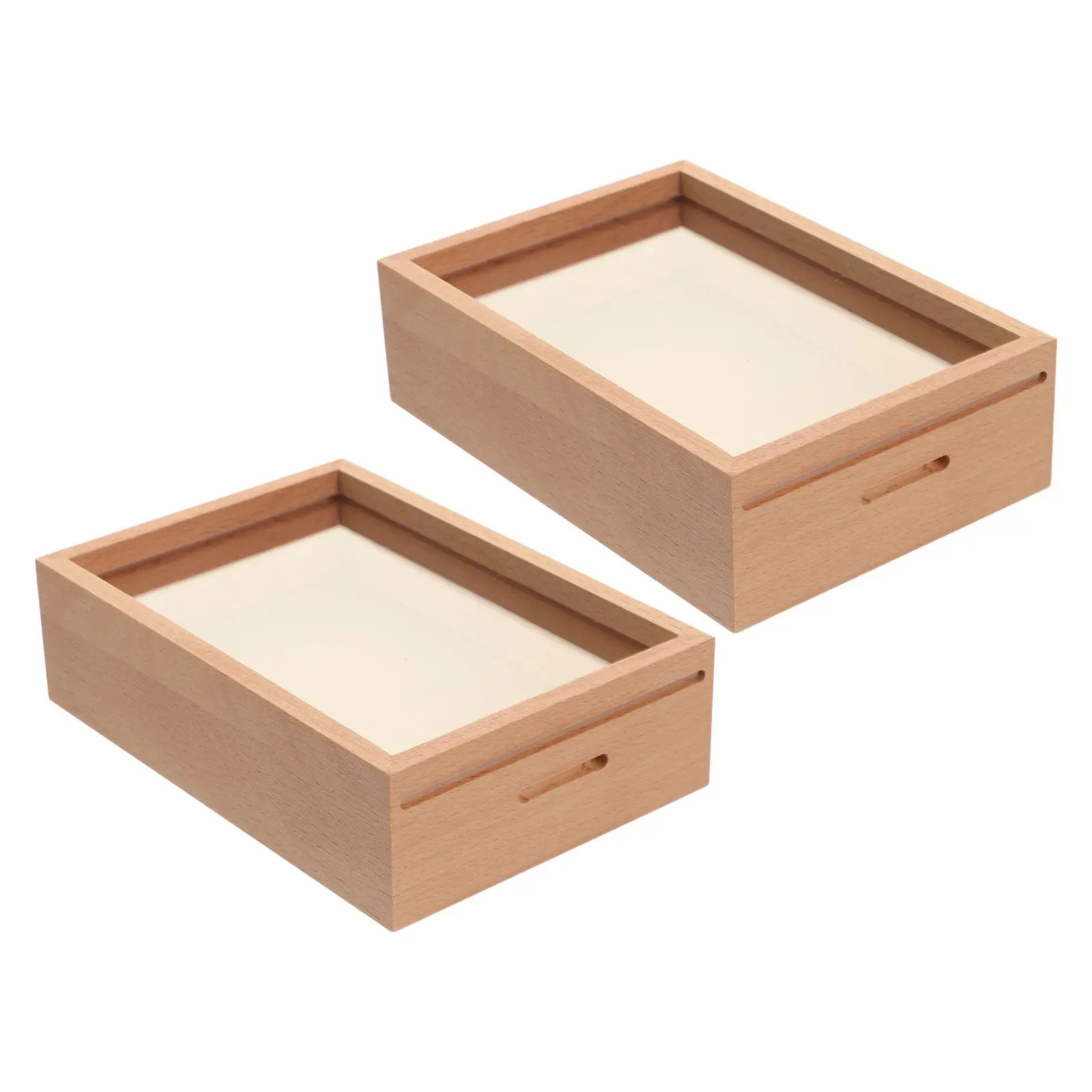

2Pcs Wooden Saving Box with Clear Acrylic Window Box Frame Piggy Bank for Children DIY