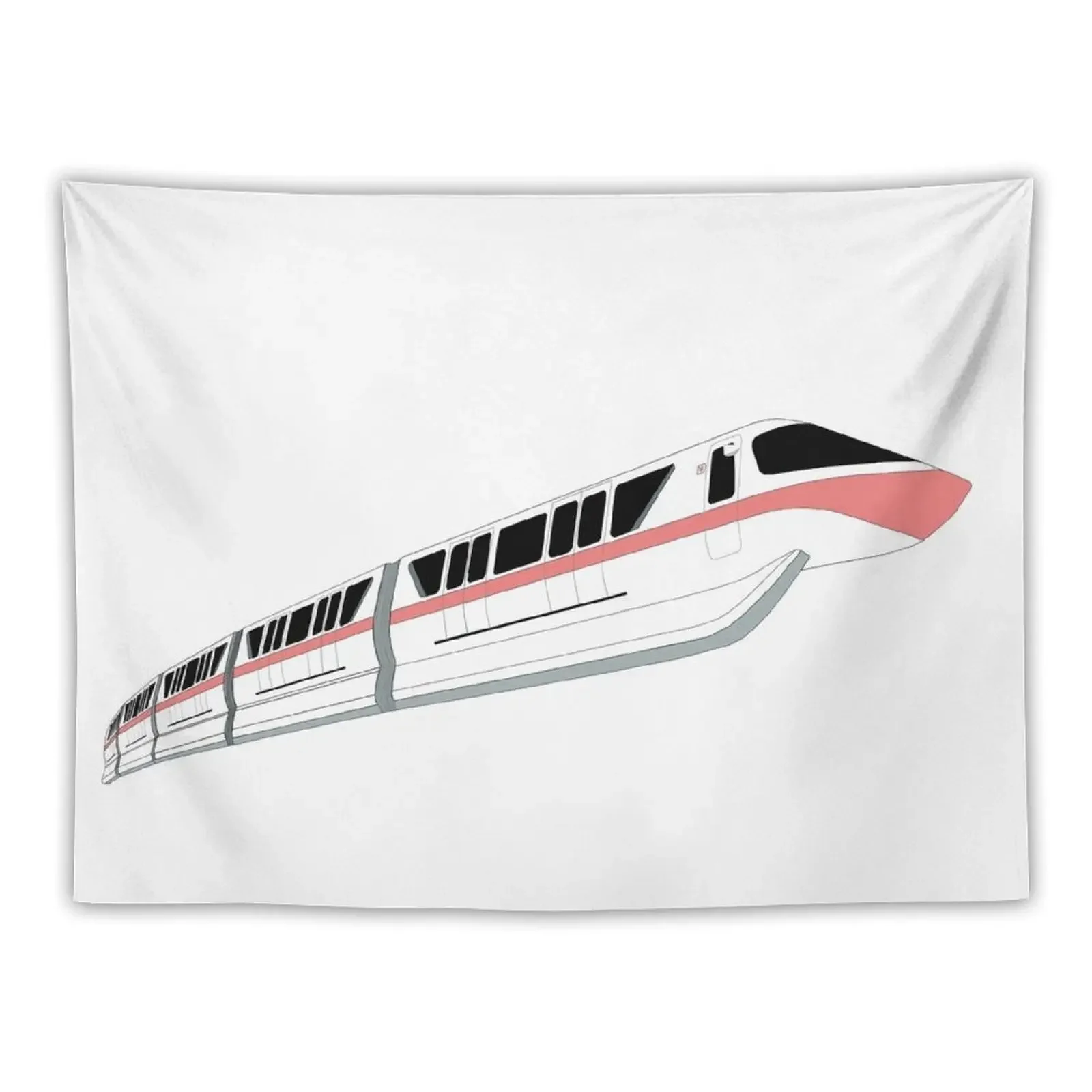 Coral Monorail Tapestry Room Decor Aesthetic Room Kawaii Cute Tapestry