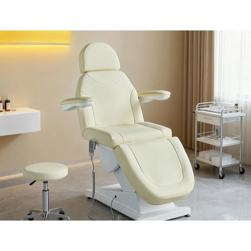 Beauty industry electric massage beauty bed lifting electric beauty injection bed pattern embroidery bed can lie on the hole bea