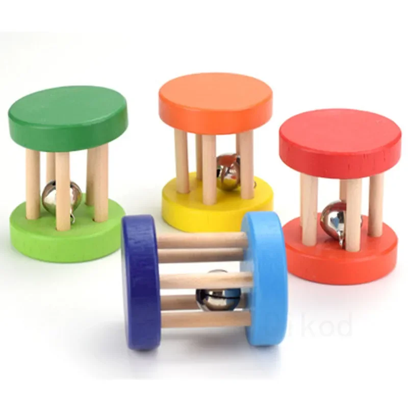 Hot Montessori Educational Wooden toy 3D Puzzle Five-post rattle Wooden Sensory Mathematic Training Early Intellectual Learning