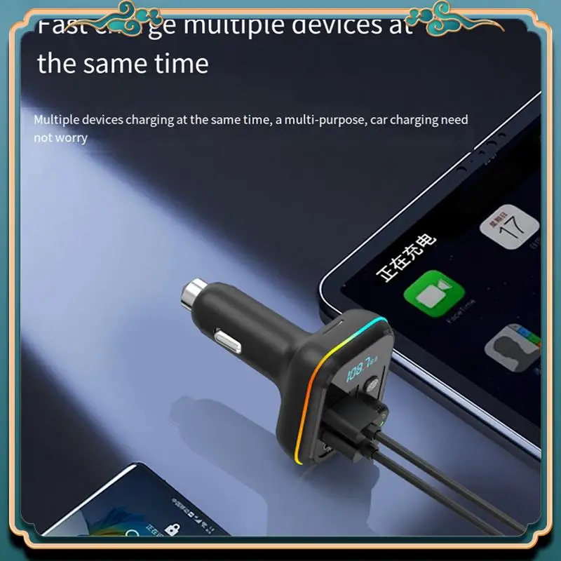 Latest Car Charging Car Mp3 Bluetooth 5.0 Player Bluetooth, USB Flash Drive Memory Card QC 3.0 Fast Charging Voltage Replacement