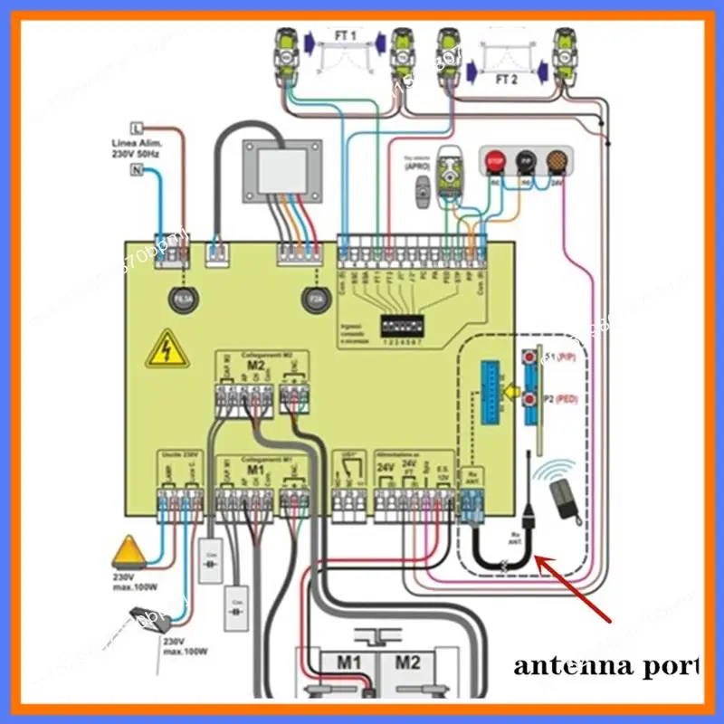 BAAE Universal 433Mhz Cable Antenna For Gate Garage Radio Signal Booster Repeater Outdoor Waterproof Gate Control Antenn