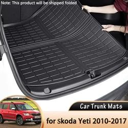 Car Rear Trunk Mat Waterproof Protective Pads Cargo Liner Trunk Tray Floor Mats for Skoda Yeti 5L 2010~2017 2013 2014 2015 2016