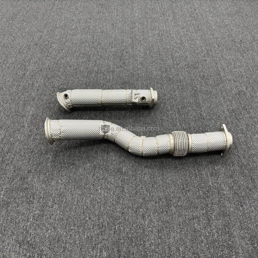Vortex Edelstahl Spiegelpoliertes Wärmeisoliertes Hochdurchsatz-Katalysator-Downpipe für M3 G80 M4 G82 S58 3.0T 2021-2026 – Detail 7